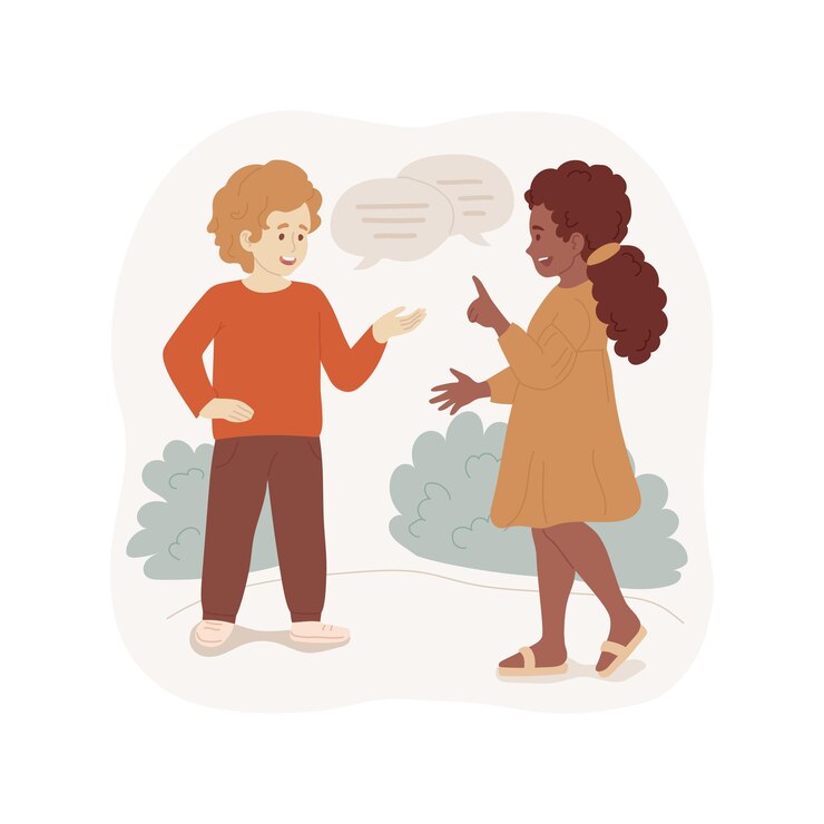 Vector create situation dialogue isolated cartoon vector illustration