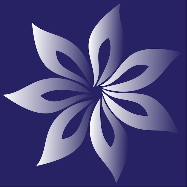 creative abstract flower blue color background vector design