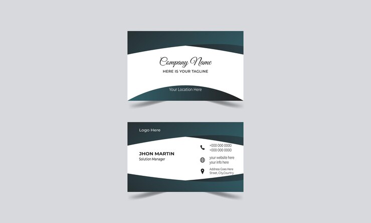 Creative and Clean Business Card Template Set of modern business card