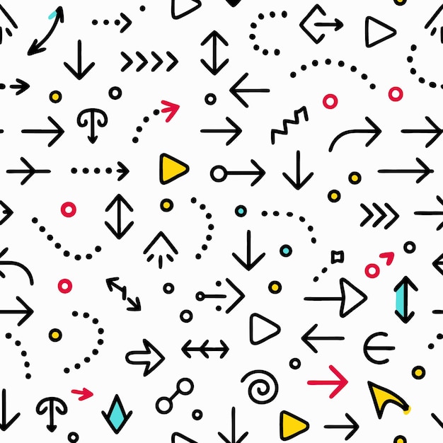 Creative Arrow Pattern Designs with Dots and Swirls