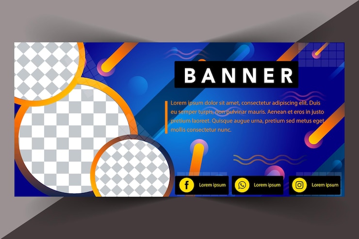 Vector creative banner template design vector