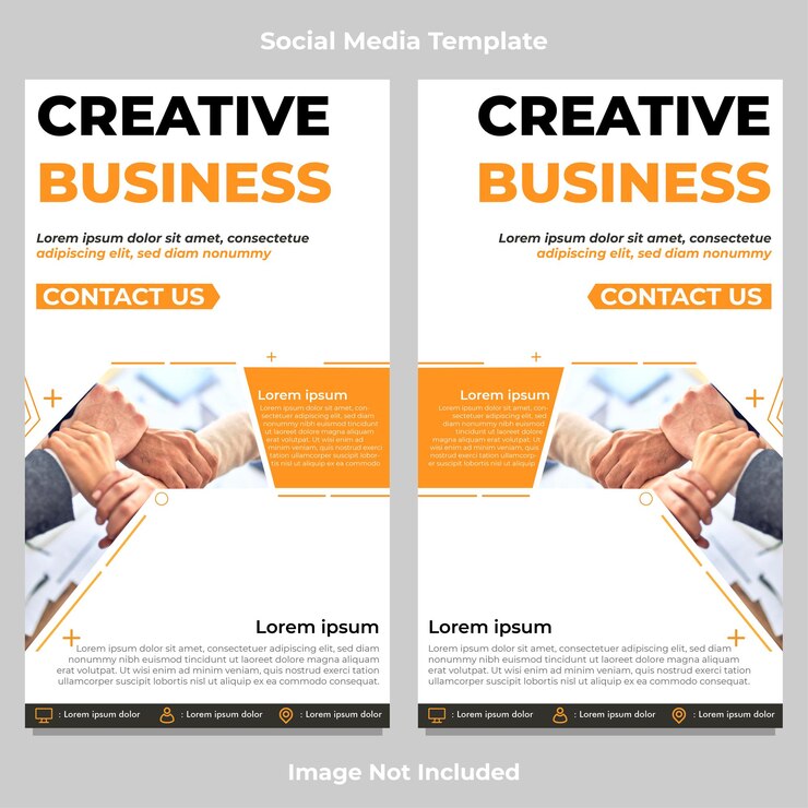 Vector creative business social media story template