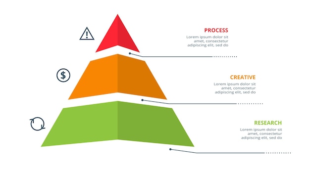 Creative concept for infographic with 3 steps options parts or processes Business data visualization