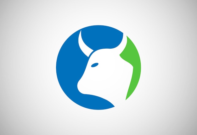 Creative Cow head logo design Vector design template