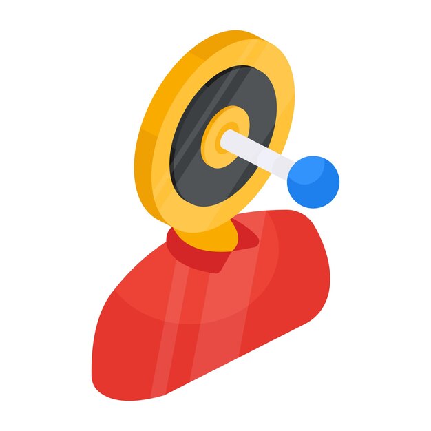 Creative design icon of target person