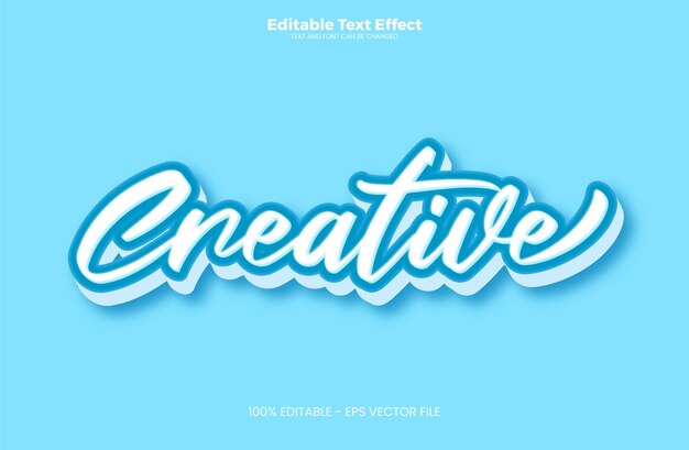 creative editable text effect in modern trend style