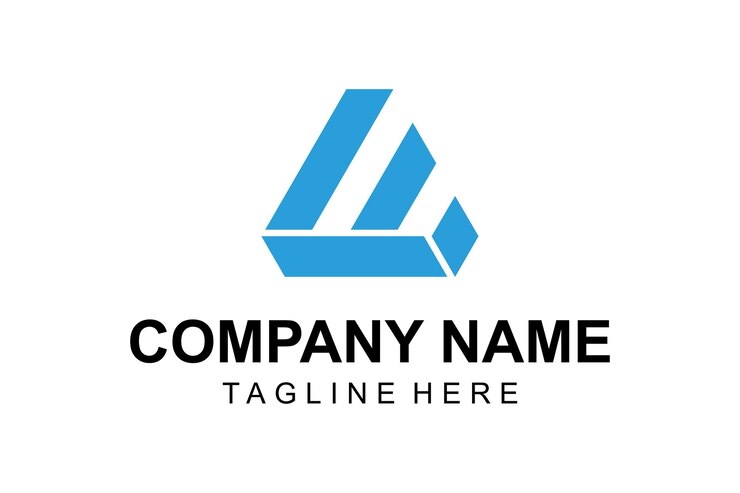 Creative Illustration modern EW sign geometric logo design template
