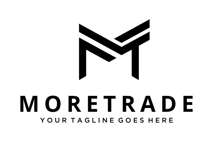 Creative Illustration modern MT sign geometric logo design template