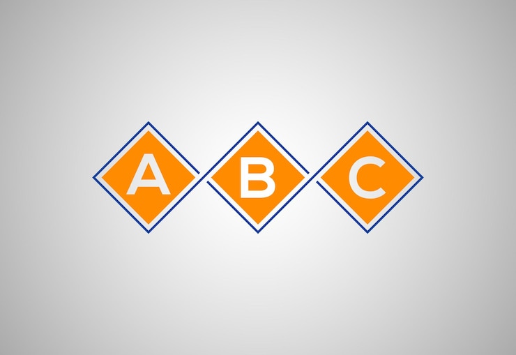 Vector creative initial abc letter logo design vector design template