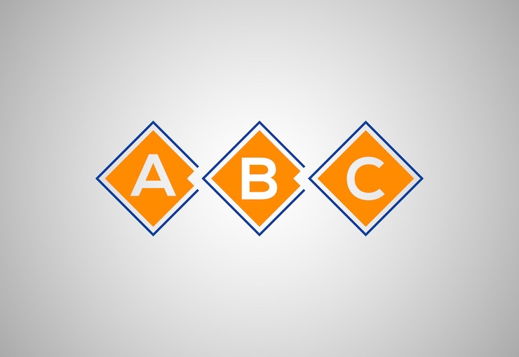 Vector creative initial abc letter logo design vector design template