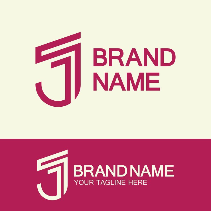 Vector creative letter sj or js monogram simple logo design