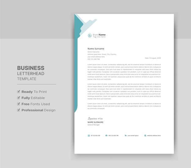 Creative letterhead design template