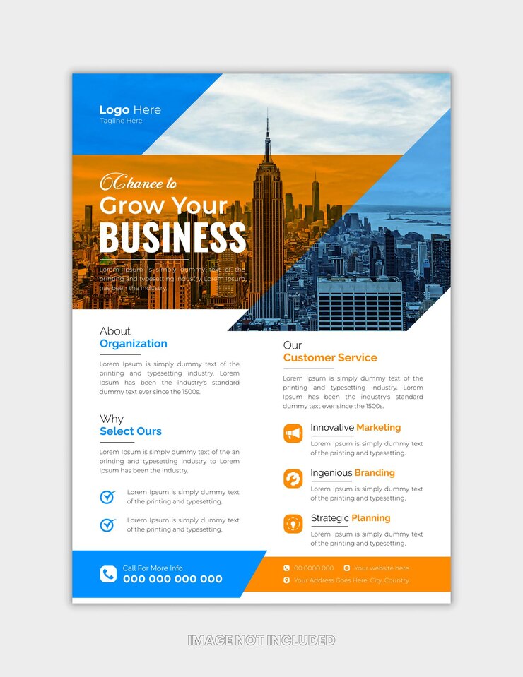 Vector creative modern business flyer or poster design template