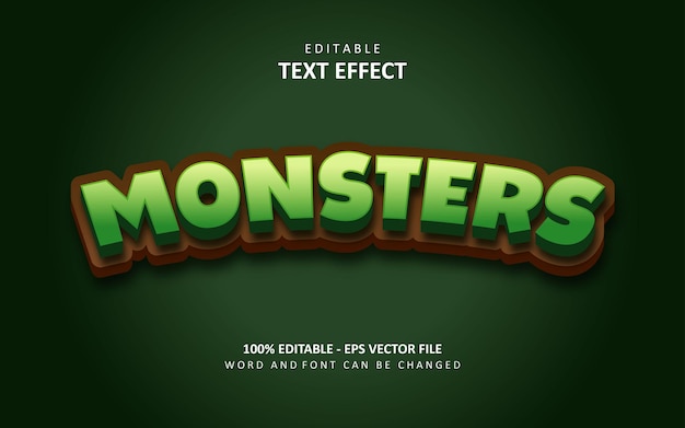 Creative monster text effect