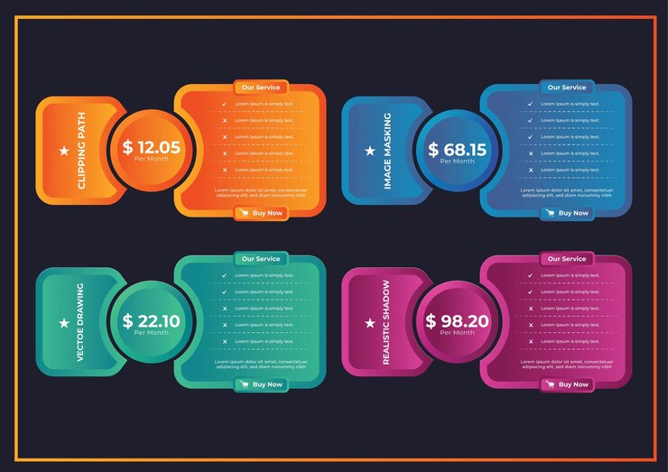 Creative price table and pricing plan business template