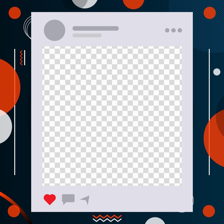 Vector creative social media post template with geometric elements