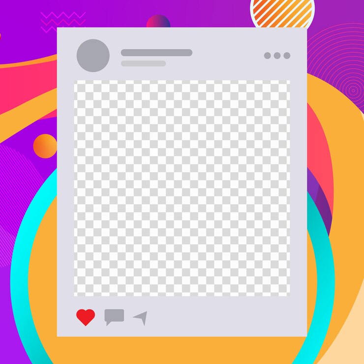 Vector creative social media post template with vibrant abstract background