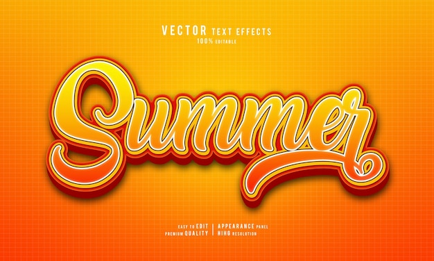 Creative Summer 3D Editable Text Effect Style Template