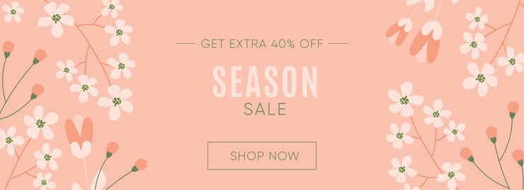 Creative summer sale banner in trendy bright colors with tropical leaves and discount text