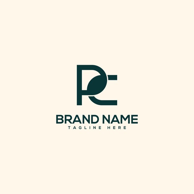 Creative unique monogram letter PC CP logo design template Initials Business logo