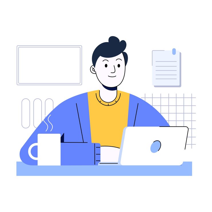 Creative Worker Flat Illustration