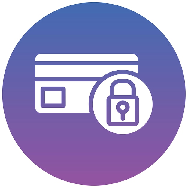 credit card locked vector illustration