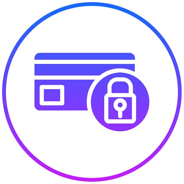 credit card locked vector illustration