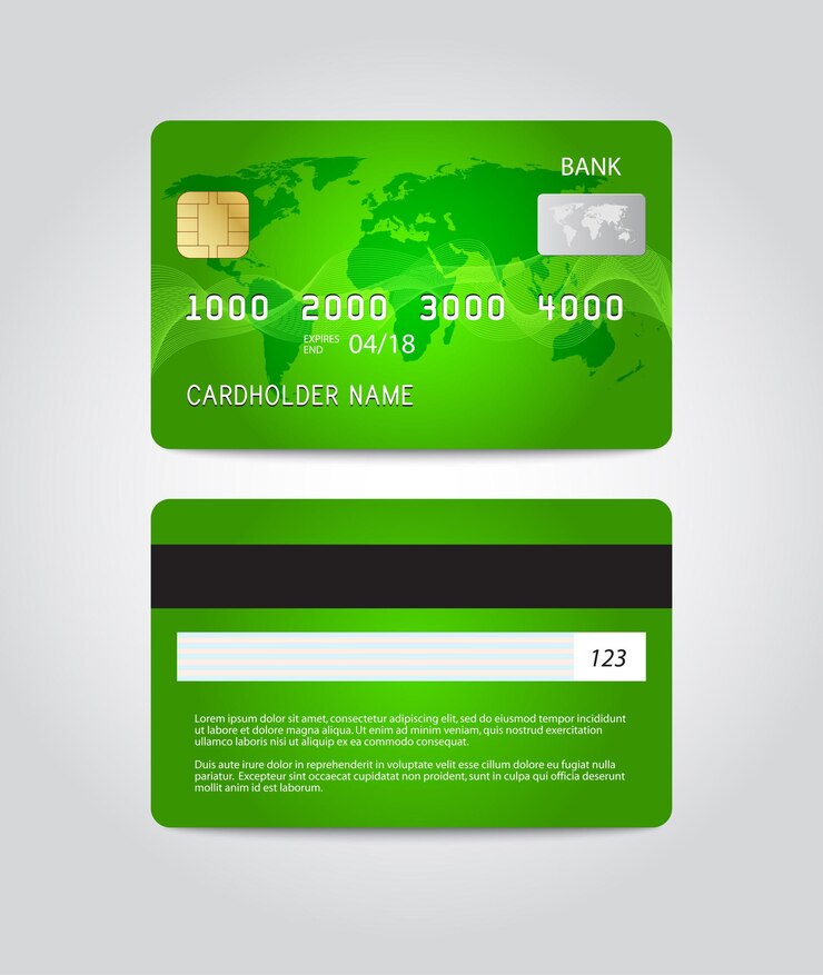 Vector credit card template design. two sides. vector