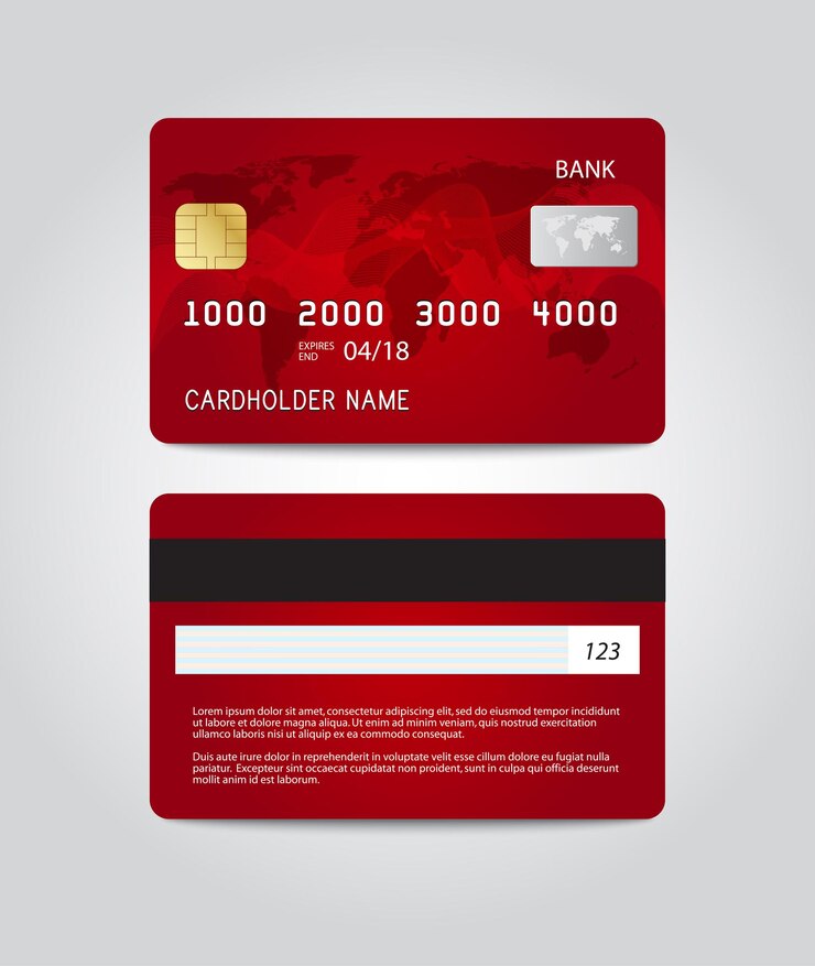 Vector credit card template design. two sides. vector