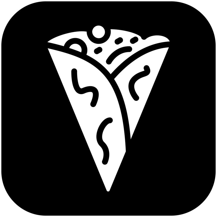 Vector crepe vector icon illustration of street food iconset