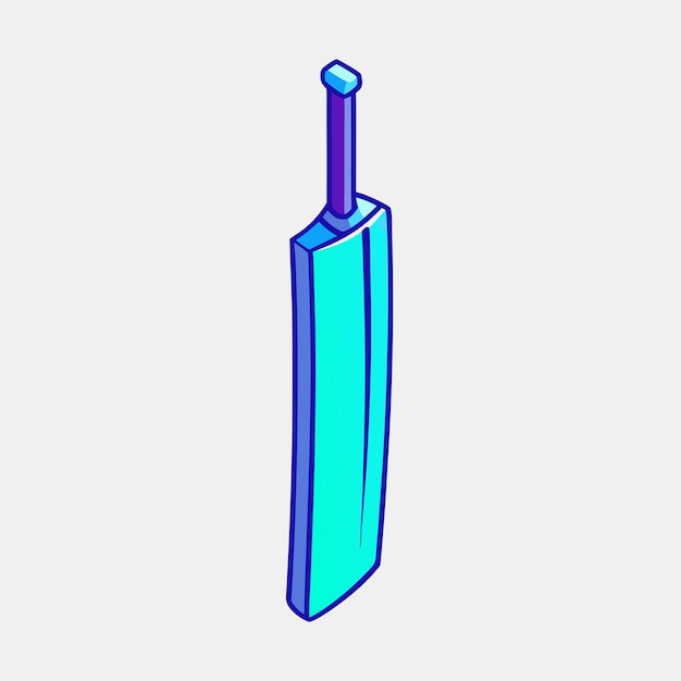 Cricket bat isometric vector illustration 11