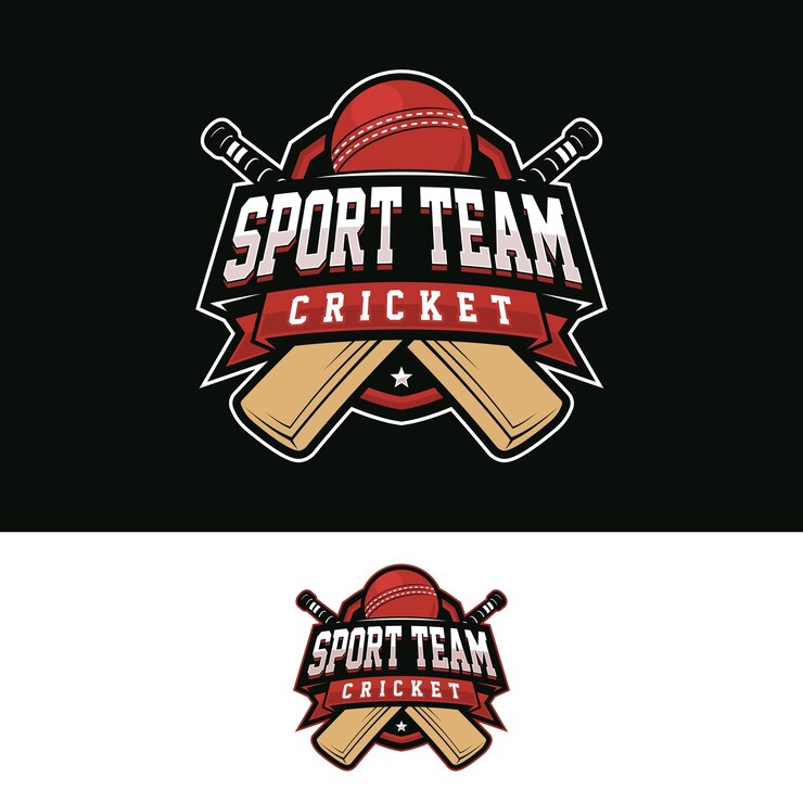Cricket logo Badge emblem cricket emblem collection team sport design cricket ball vector
