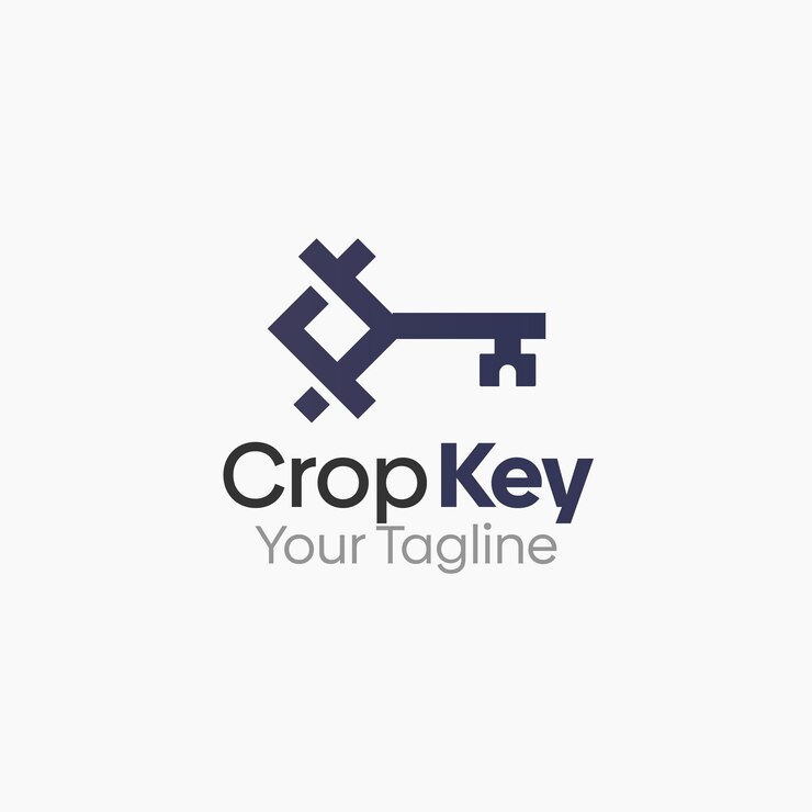 Vector crop key logo vector template design good for business start up agency and organization