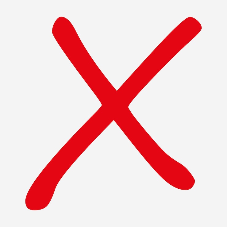 Vector cross check symbol vector illustration