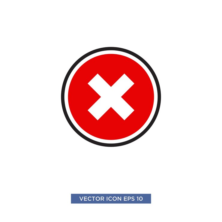 Vector cross mark icon vector illustration