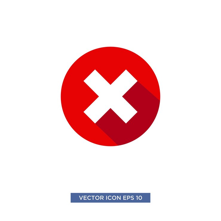 Vector cross mark icon vector illustration