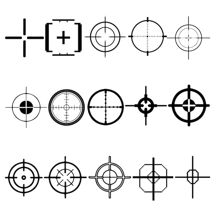 Vector crosshair crosshair eps vector illustration for targeting and aim designs