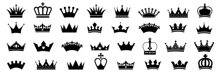 Crown icon set Crown sign collectionBig collection quolity crowns Crown icon set