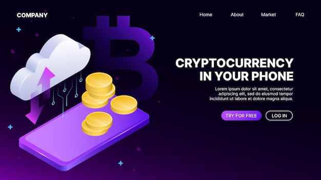 CryptoCurrency in your Phone App Advertisement Web Banner