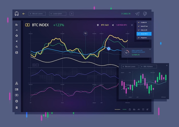 Cryptocurrency Trading Platform Interface with Financial Data Visualization