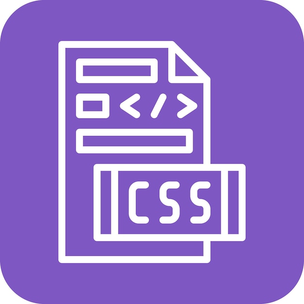 css file vector icon illustration of coding and development iconset