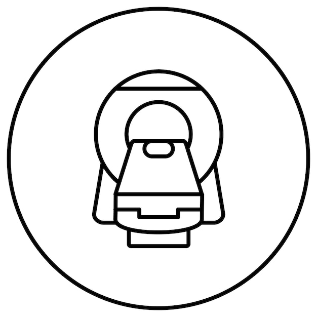 ct scan icon vector image can be used for health checkup