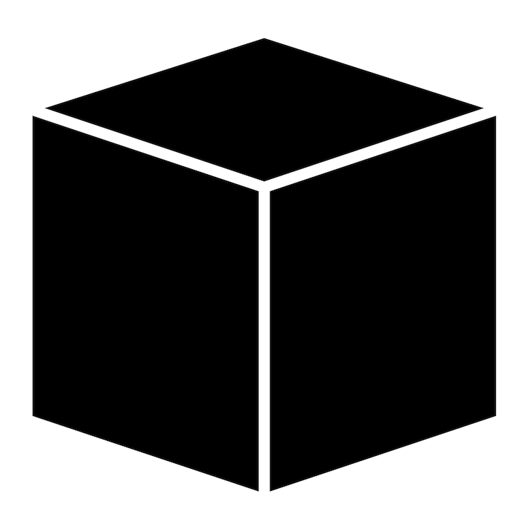 Vector cube vector illustration style