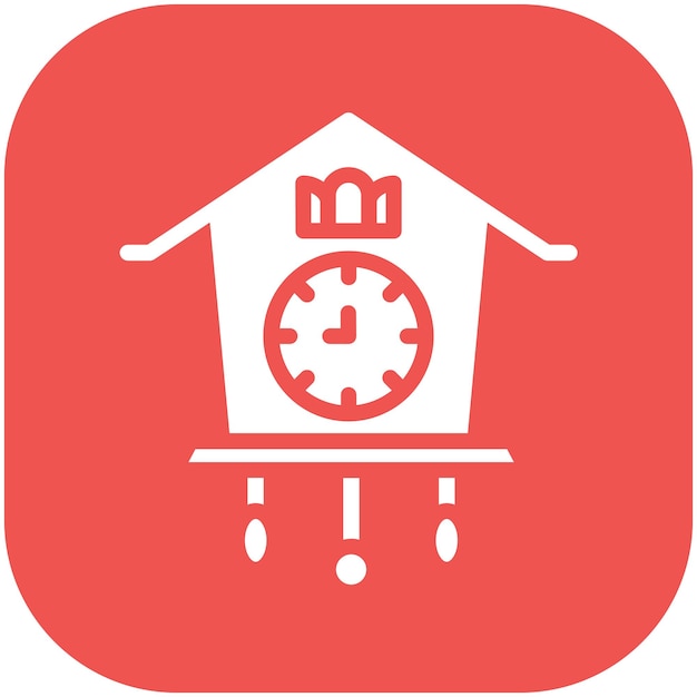 Cuckoo Clock vector icon illustration of Time and Date iconset