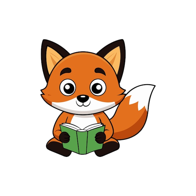 culpeo fox learns icon vector illustration