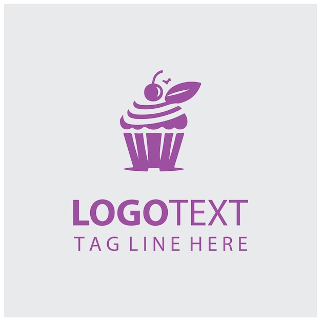Cup Cake logo vector illustrations