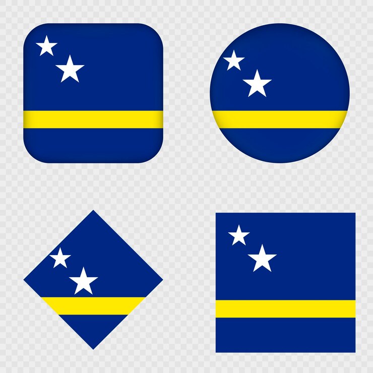 Vector curacao flag icons pack vector illustration