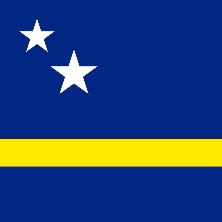 Vector curacao flag official colors vector illustration