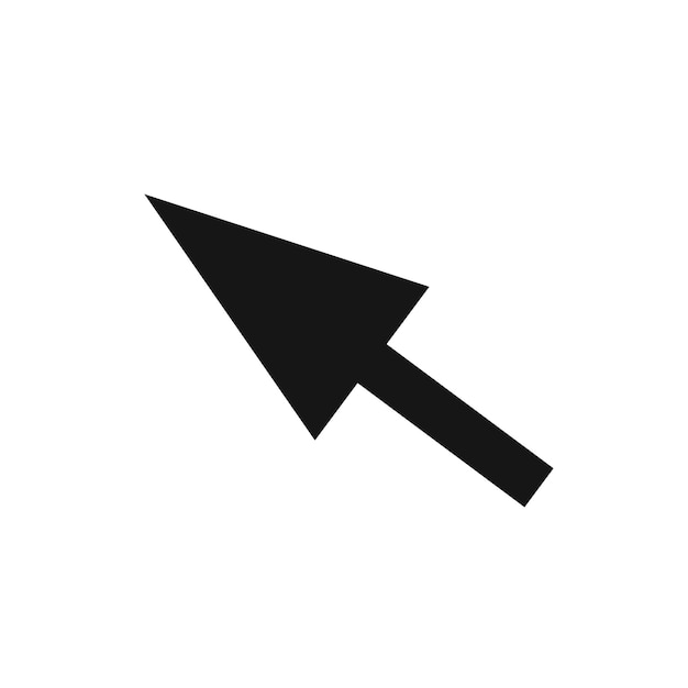 cursor icon black line art vector