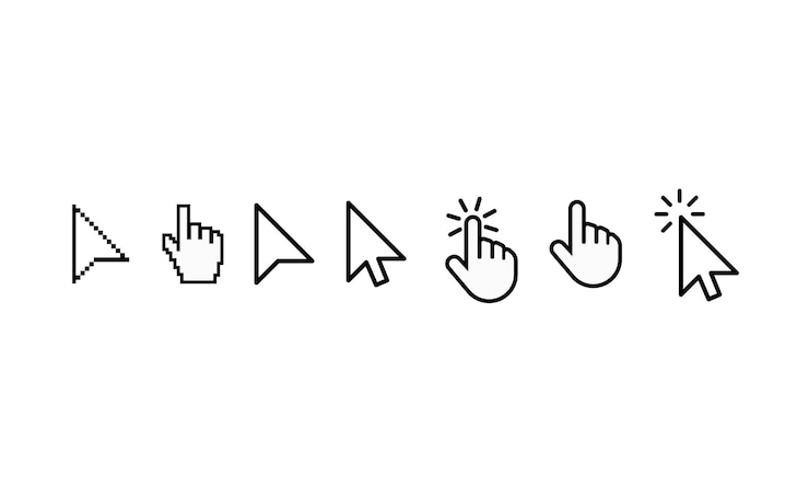 Vector cursor icons set